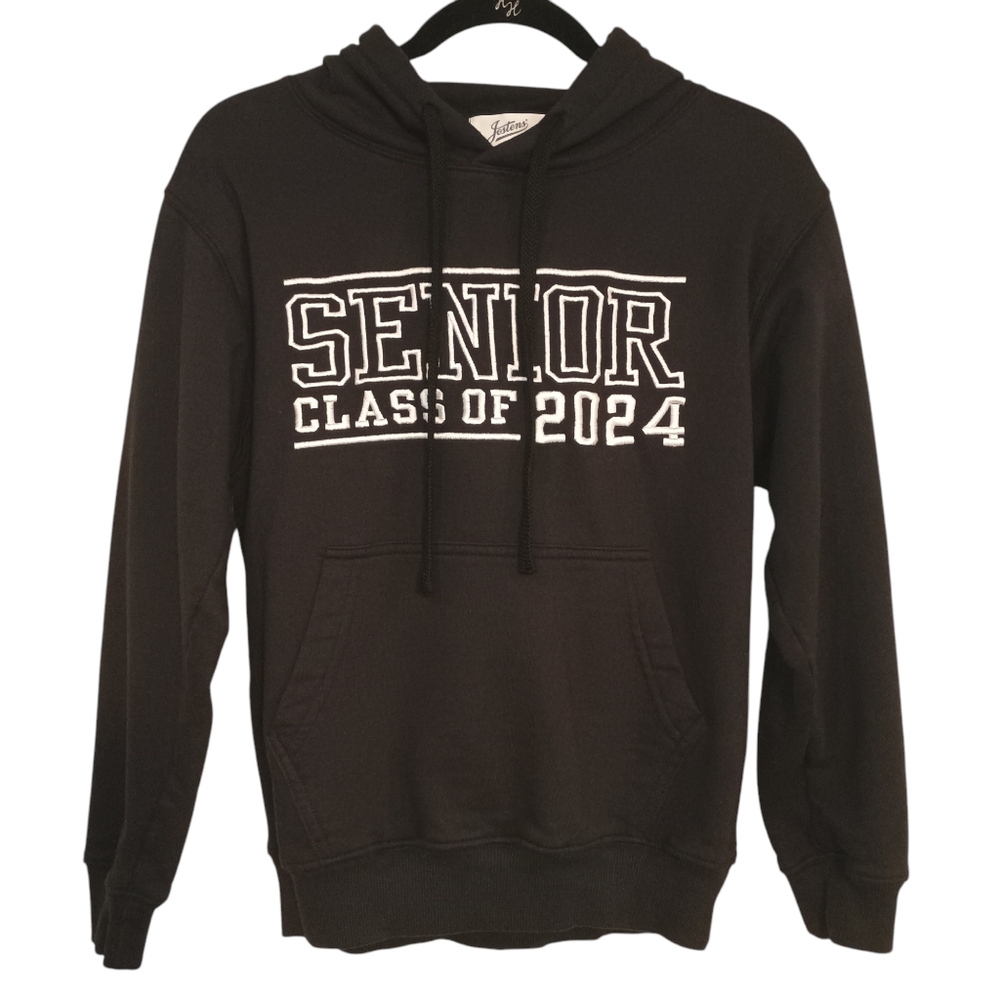 Class of 2024 Black Unisex Hoodie Senior Year High School Size Medium